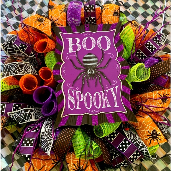 Halloween wreath spider theme - Picture 1 of 5